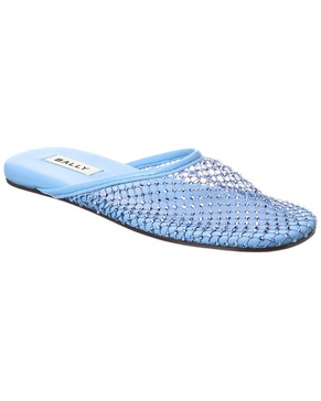 Bally Greek Mesh & Leather Mule