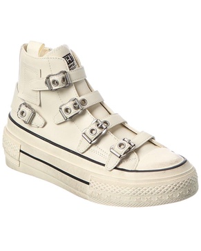 razor leather platform high-top sneaker