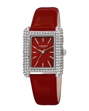 Akribos XXIV Women's Genuine Patent Leather Watch