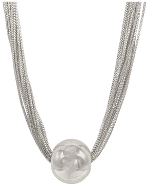 Adornia Rhodium Plated Stretch Necklace
