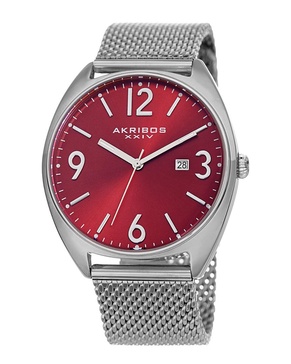 Akribos XXIV Men's Stainless Steel Mesh Watch