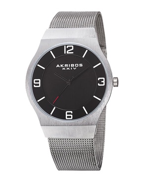 Akribos XXIV Stainless Steel Mesh Watch
