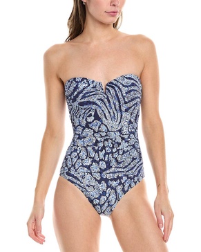 Tommy Bahama Playa Brava V-Front Bandeau One-Piece