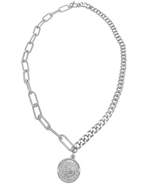 ADORNIA Stainless Steel Coin Necklace