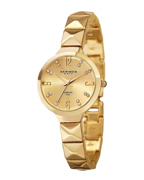 Akribos XXIV Women's Diamond Marker Rockstud Watch