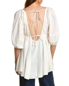 Free People Blossom Linen-Blend Tunic