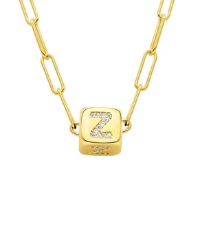 ADORNIA 14K Plated Initial Necklace