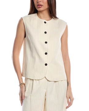 AllSaints Payton Linen-Blend Waistcoat