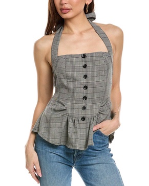 Free People Anastasia Plaid Top