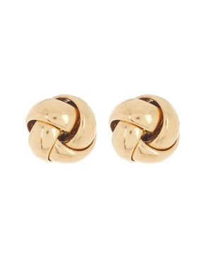 ADORNIA 14K Over Silver Knot Earrings