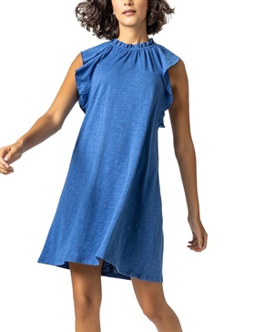 Lilla P Ruffle Trim Mini Dress