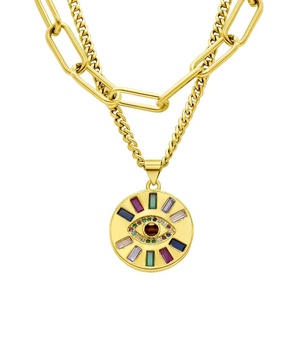 ADORNIA 14K Plated Stackable Necklace