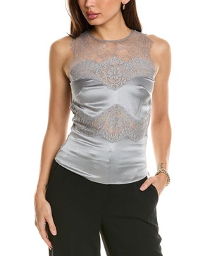 Alberta Ferretti Lace Silk Top