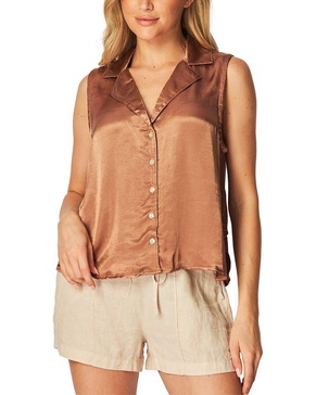 Bella Dahl Sleeveless Notch Collar Shirt