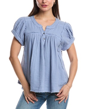 Free People Horizons Double Cloth Top