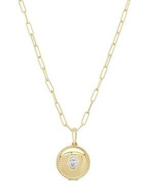 Sabrina Designs 14K 0.27 ct. tw. Diamond Medallion Necklace