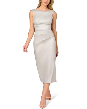 crepe halter a-line gown