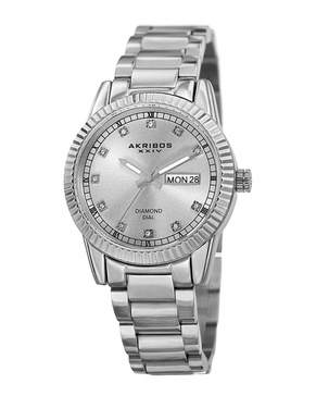 Akribos XXIV Women's Stainless Steel Diamond Watch