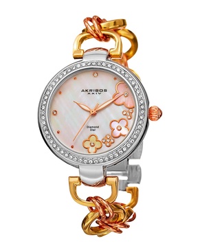Akribos XXIV Women's Alloy Diamond Watch