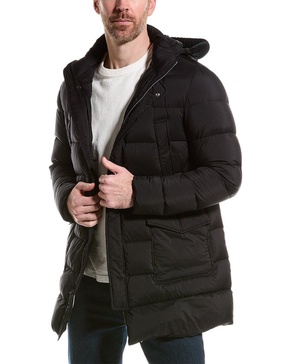 medium wool-trim down jacket
