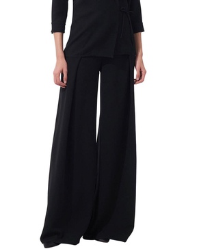 high-waist wide leg pleated pant