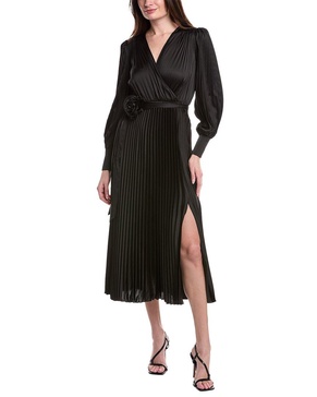 Joseph Ribkoff Accordion pleated midi dress
