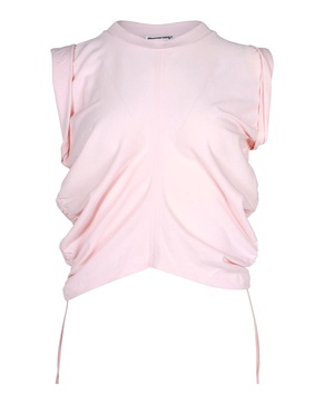 .t crop top in pink cotton