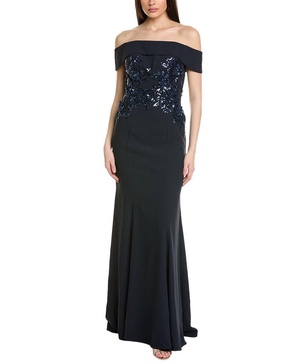 off-the-shoulder  gown