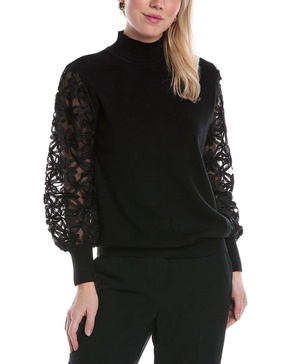 wave ocean cashmere-blend pullover