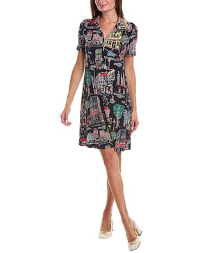 funnel neck t-shirt dress