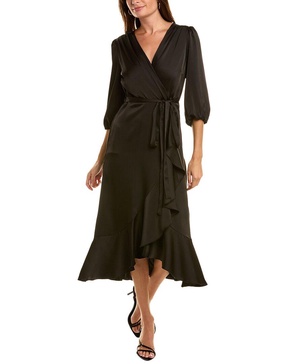 Sam Edelman Fluid Satin Faux Wrap Dress