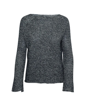knit sweater in navy blue linen