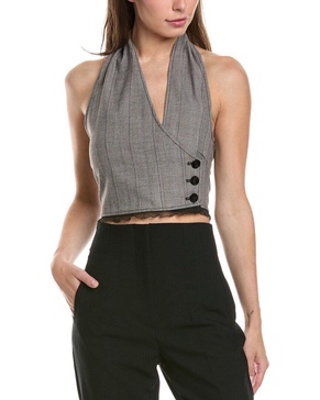herringbone suiting vest