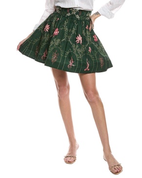 Agua by Agua Bendita Encaje Linen Mini Skirt