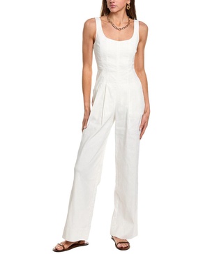 isabel linen-blend jumpsuit