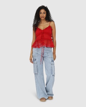 heart of glass chiffon cami