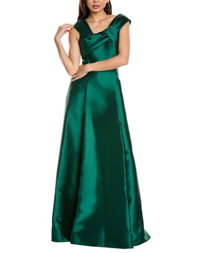 silk-blend a-line gown