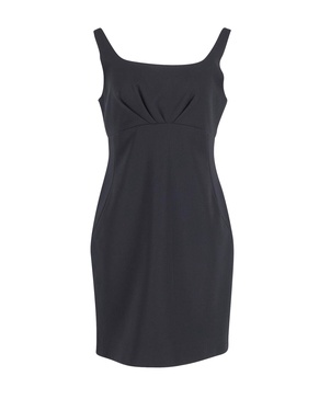 square neck mini dress in black polyester