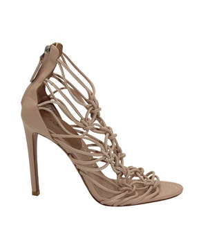 alaïa gladiator sandals in nude leather