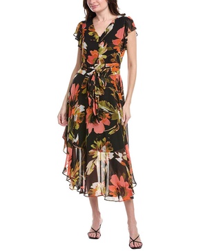 flutter sleeve maxi dress