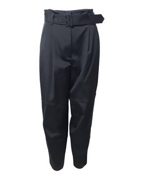 alc belted trousers in black acetate