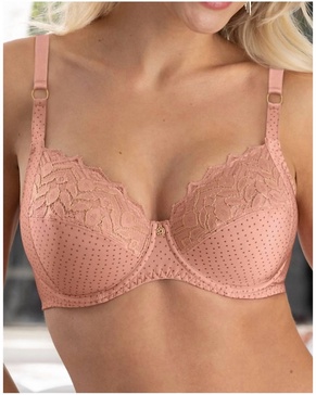 three parts full cup bra in bulles rosees