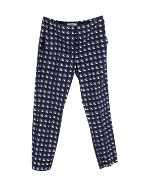 printed trousers in multicolor polyester