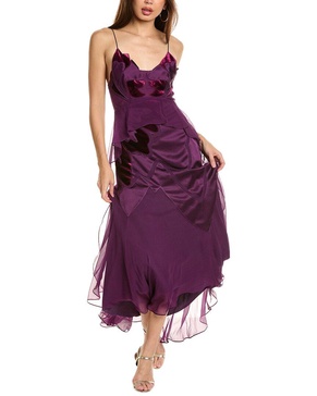 velvet burnout silk gown
