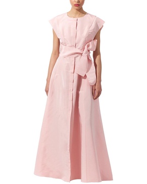 open silk gown