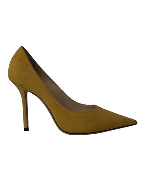love 100 pumps in yellow suede