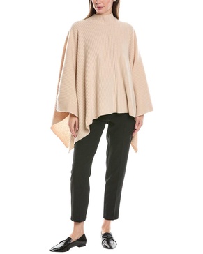 megan relaxed wool & cashmere-blend poncho