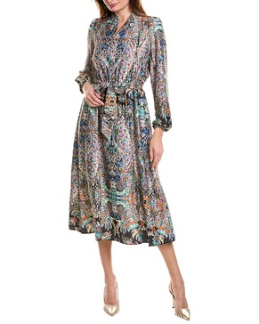 T Tahari Satin Midi Dress