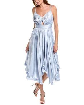 BCBGMAXAZRIA Crimped Satin Cocktail Dress