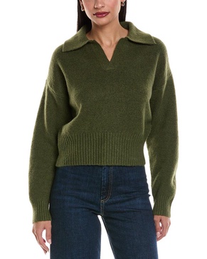 mandarine cashmere-blend polo sweater